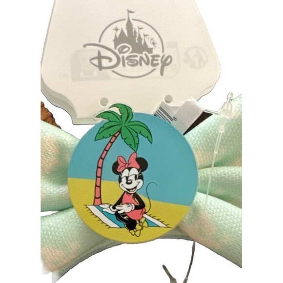 2024 Disney Parks Minnie Mouse Summer Tropical Palm Tree Rattan Headband Ears main image 4